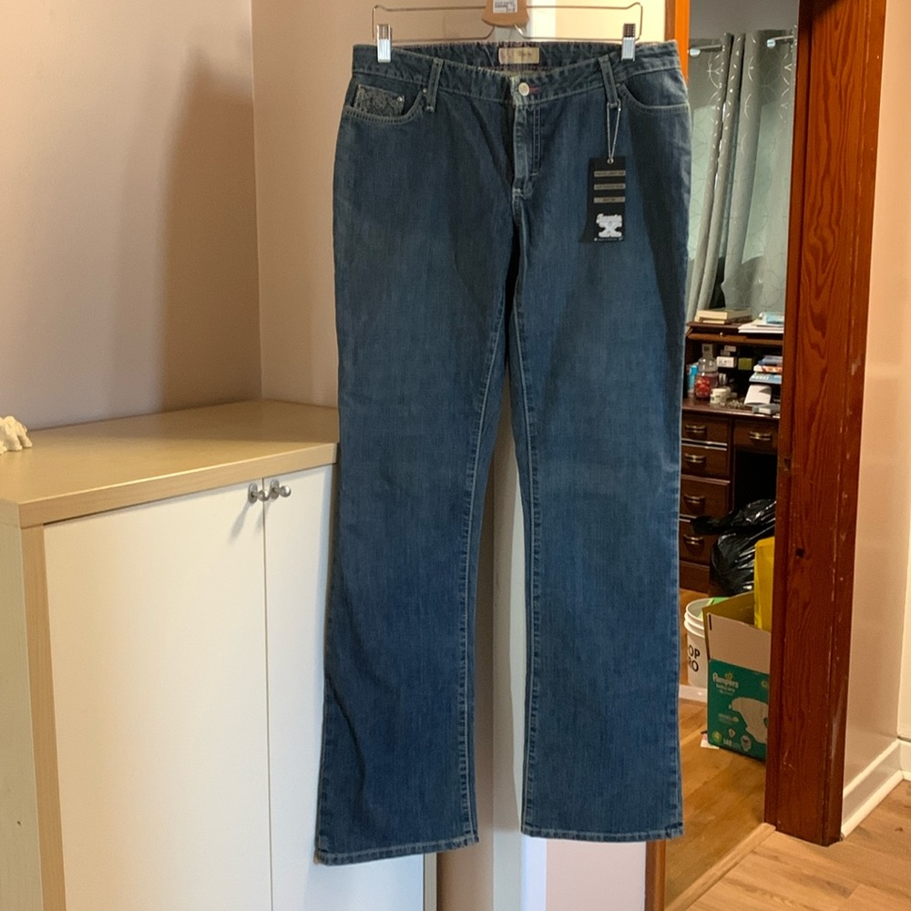 TwentyX houston lowest rise, 11/12 x 36, slim foot boot cut, never worn,